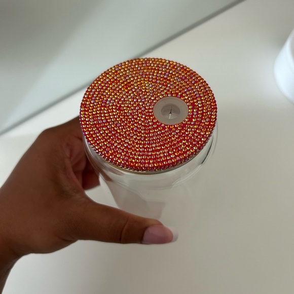 Handmade rhinestone bamboo lid for 16oz, 20oz and 24oz - Picture 4 of 4